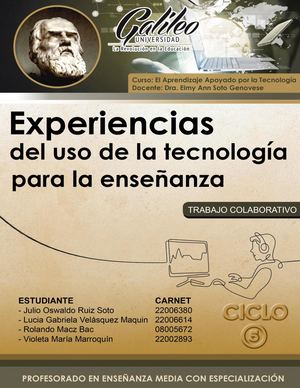 Revista Experiencia del uso de la Tecnología para la Enseñanza