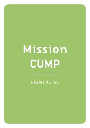 Règles du jeu sérieux « Mission CUMP »