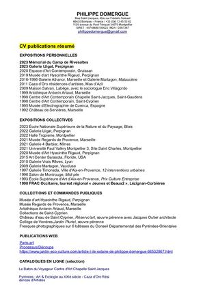 Philippe Domergue CV Publications