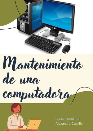Mantenimiento de una computadora
