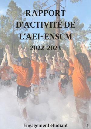 Bilan D’activité