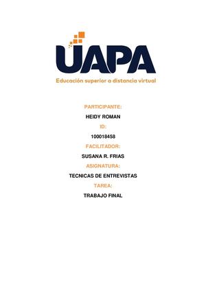 Trabajo Final Tecnica De Entrevista