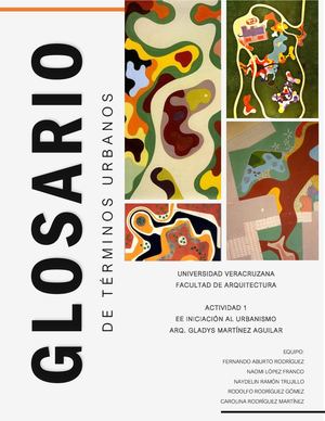 GLOSARIO DE TÉRMINOS URBANOS