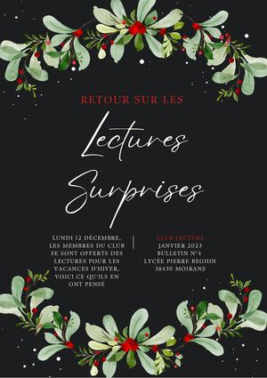 Club Lecture - Bulletin N°4 Lectures Surprises