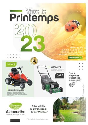 Catalogue Alabeurthe Motoculture Printemps 2023