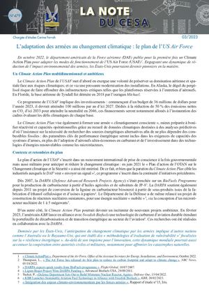 LA NOTE DU CESA N°479