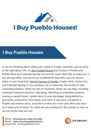 I Buy Pueblo Houses