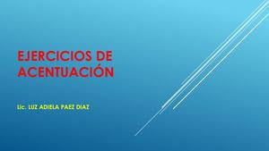 Ejercicios Acentuacion