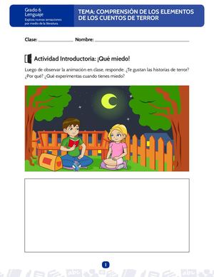 9 DBA 6 4 Comprension De Los Elementos Cuentos De Terror