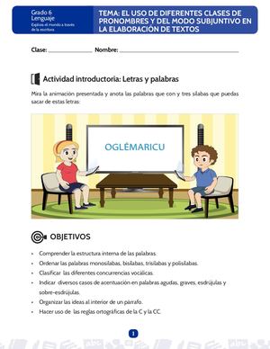 6 DBA 6 1 Uso De Pronombres En Diferentes Textos