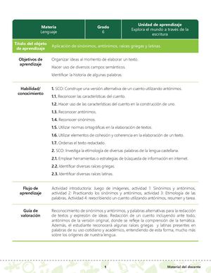 5 DBA 6 1 Primer Tema