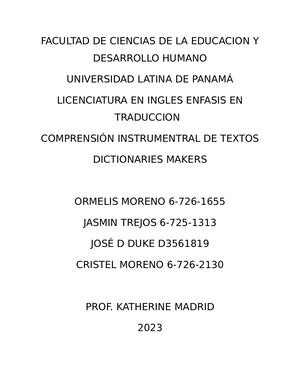 Monolingual Dictionary