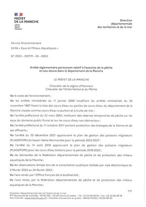Ap Réglementaire Permanent Pêche En Eau Douce 2023