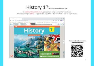 History 1re DNL - Présentation visuelle