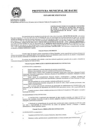 Termo de Colaboração Nº11.158/2022 Oficina Ortopédica