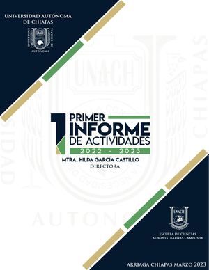 Primer Informe Mtra Hilda Garcia Castillo