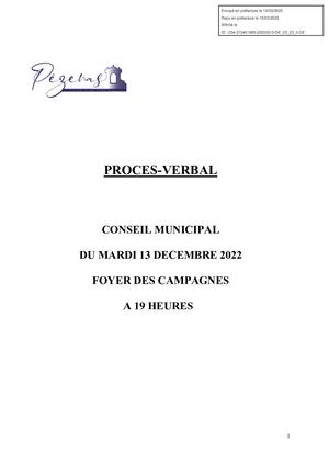 PV Conseil Municipal du 13/12/2022