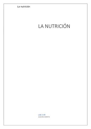 Jajahira Moreta La Nutricion