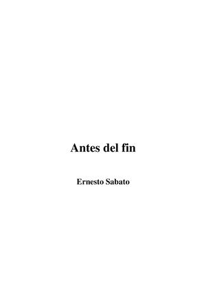 Antes del Fin