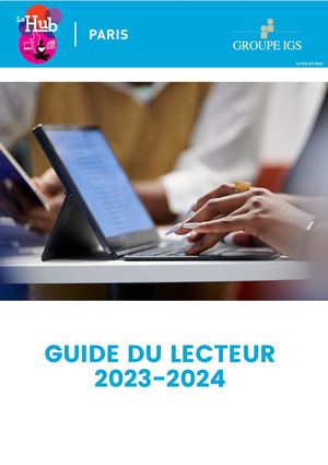 Guide  du lecteur HUB Paris 2023-2024
