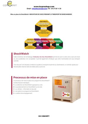 INDICATEUR DE CHOCS SHOCKWATCH