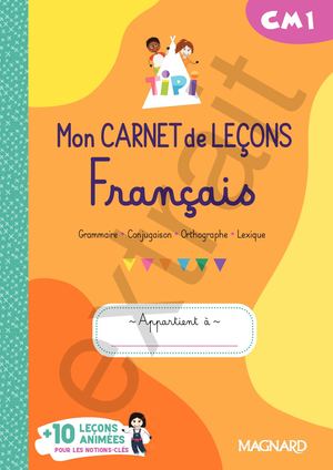Extrait Mon carnet de leçons Français CM1