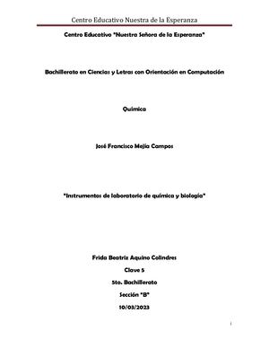 100 instrumentos de laboratorio