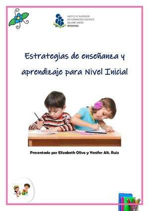 Estrategias De Aprendizaje En Nivel Inicial