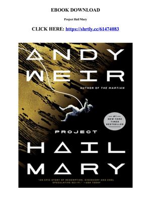Download EPUB Project Hail Mary by Andy Weir (1fufl)