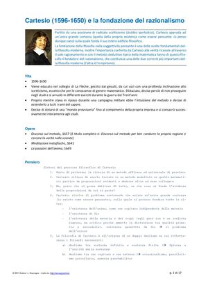 LA FONDAZIONE DEL RAZIONALISMO DI CARTESIO