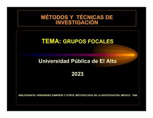 Grupos Focales