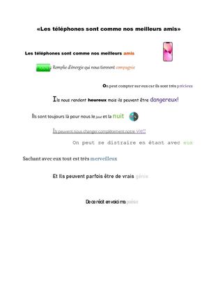 Poéme  Le Telephone Timothé.