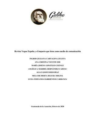 Ensayo 1 Revista Vogue