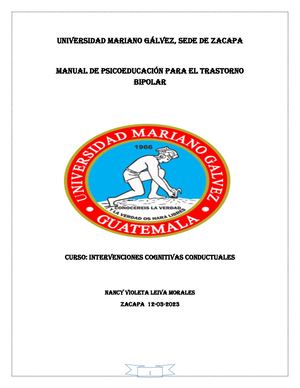 Manual Digital De Psicoeducación Para Trastornos Bipolares