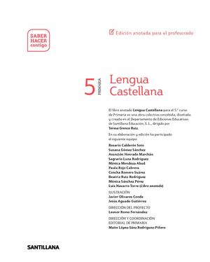 Libro Anotado Castellano 5º.