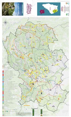 Cartoguide de randonnées pédestres en Cévennes d'Ardèche