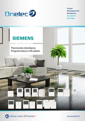 Catalogue Siemens Gestionnaire Chauffage