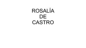 Rosalía De Castro