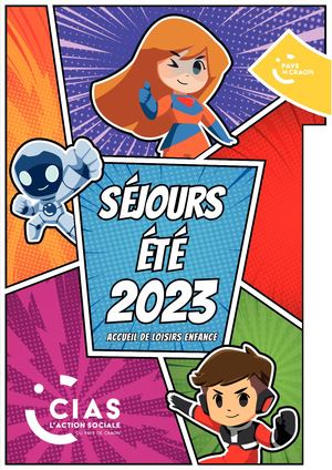 Plaquette Séjours Été Enfance CIAS 2023