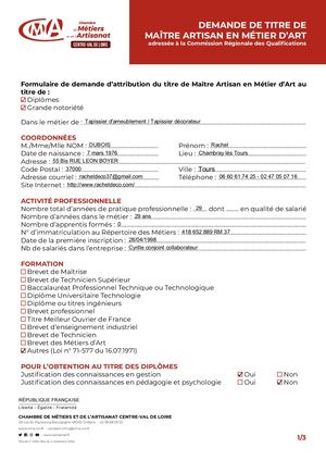 Demande Ma Art Dubois Rachel Cmacvl 37