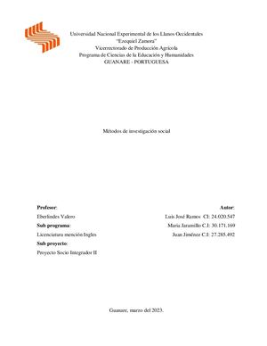 Informe Monografico metodos de investigacion