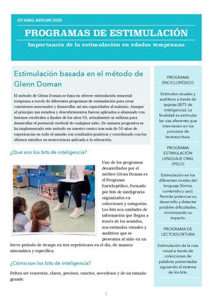 Programas Estimulación Infantil