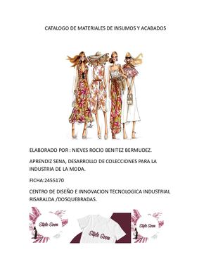 Catalogo De Materiales De Insumos Y Acabados