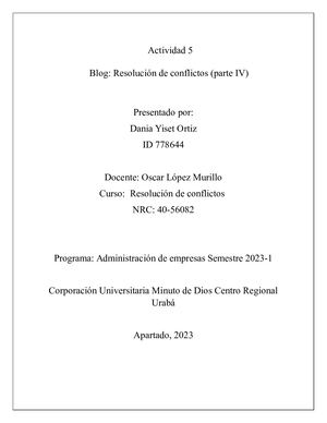 Resolucion De Conflictos Actividad 5