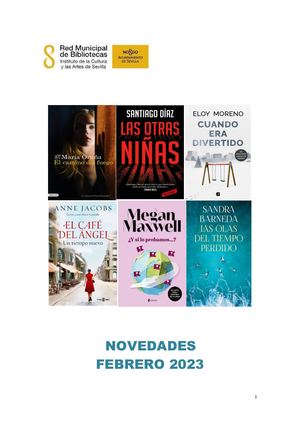 NOVEDADES NARRATIVA Y MATERIAS FEBRERO 2023