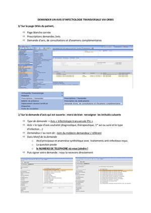 Demander un avis - Infectiologie