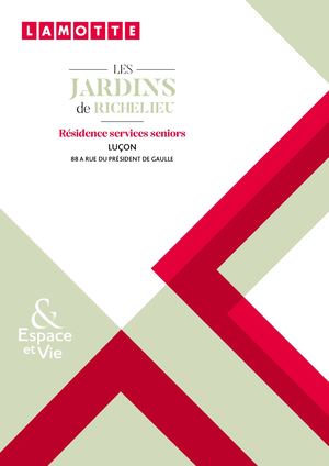 Les Jardins de Richelieu à Luçon (85) - Résidence services seniors - Lamotte