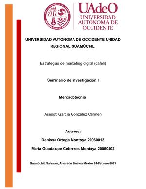 Tesis Denisse Ortega, Maria Cebreros