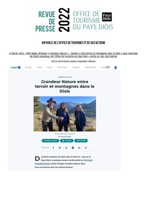 REVUE DE PRESSE 2022 - Pays Diois