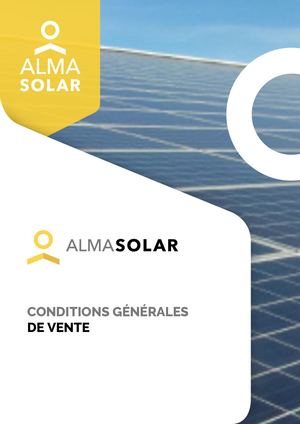 Détails de la garantie tous risques ALMA SOLAR
